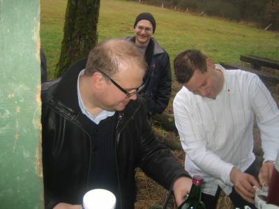 Ausschank an der Waldhütte.